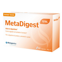 Confezione da 60 capsule di Metagenics Metadigest total Integratore per favorire la digestione
