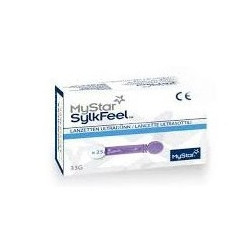 LANCETTE PUNGIDITO MYSTAR SYLKFEEL LANCETS 33 GAUGE 25 PEZZI