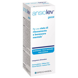 Flacone da 20 Ml di Ansiolev integratore per il rilassamento ed il benessere mentale.