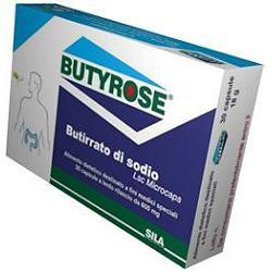 Confezione da 30 capsule di Butyrose, integratore per il benessere intestinale.
