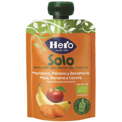 HERO SOLO FRUTTA FRULLATA 100% BIO MELA BANANA CAROTA 100 G