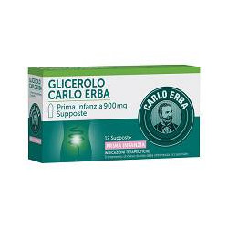 Carlo Erba Glicerolo Prima Infanzia 900mg Lassativo 12 Supposte