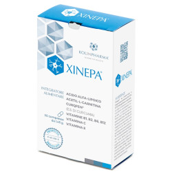 Confezione da 30 compresse di Xinepa, integratore utile per favorire il metabolismo energetico.