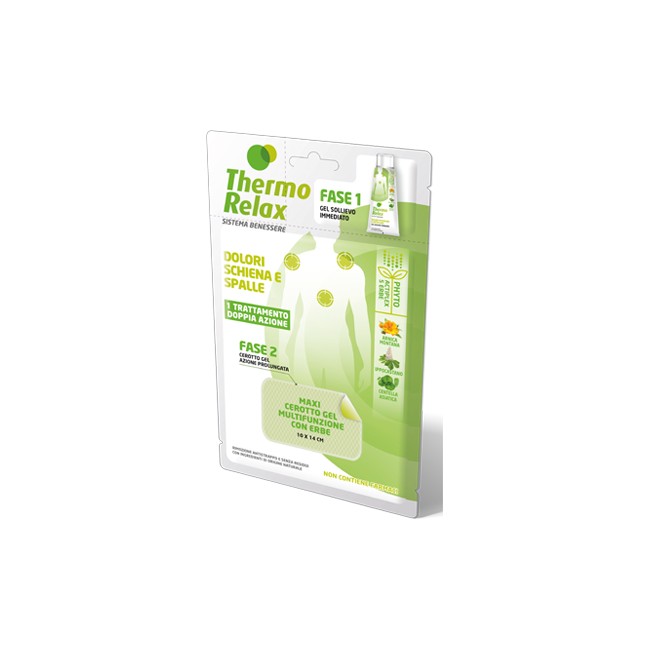 THERMO RELAX FITO GEL DOLORI SCHIENA E SPALLE FASE 2 MAXI CEROTTO GEL MULTIFUNZIONALE CON ERBE 1 PEZZO THERMO RELAX FITO GEL DOLORI SCHIENA E SPALLE FASE 2 MAXI CEROTTO GEL MULTIFUNZIONALE CON ERBE 1 PEZZO