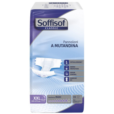 PANNOLINO MUTANDINA SOFFISOF CLASIC MAXI XXL 15 PEZZI