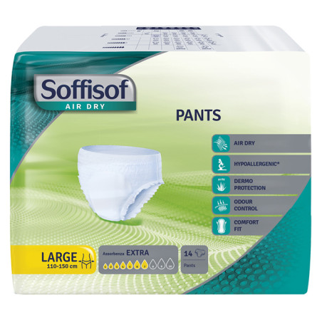 PANNOLONE MUTANDINA PULL IP SOFFISOF AIR DRY EXTRA L 14 PEZZI