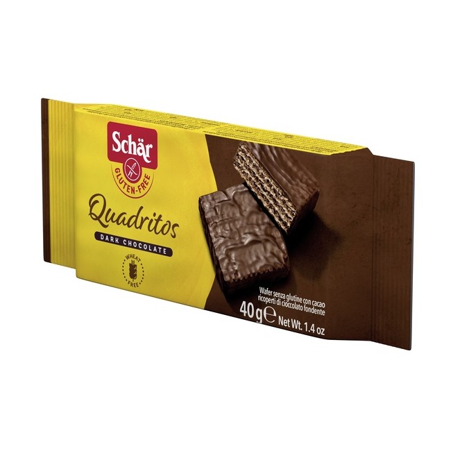 SCHAR QUADRITOS WAFER CON CACAO RICOPERTI DI CIOCCOLATO FONDENTE 40 G SCHAR QUADRITOS WAFER CON CACAO RICOPERTI DI CIOCCOLATO FONDENTE 40 G