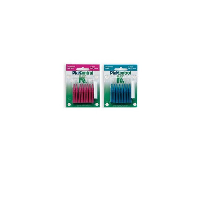 PLAKKONTROL SCOVOLINO MICRO 0,5 MM 8 PEZZI + MANICO PLAKKONTROL SCOVOLINO MICRO 0,5 MM 8 PEZZI + MANICO