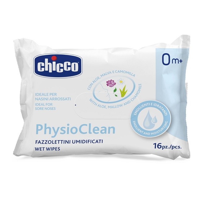 CHICCO FAZZOLETTINI UMIDIFICATI PHYSIOCLEAN 16 PEZZI CHICCO FAZZOLETTINI UMIDIFICATI PHYSIOCLEAN 16 PEZZI