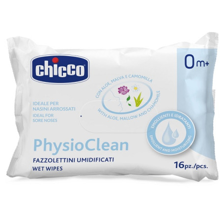 CHICCO FAZZOLETTINI UMIDIFICATI PHYSIOCLEAN 16 PEZZI CHICCO FAZZOLETTINI UMIDIFICATI PHYSIOCLEAN 16 PEZZI