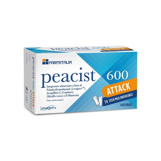 PEACIST 600 ATTACK 14 STICK PACK OROSOLUBILI PEACIST 600 ATTACK 14 STICK PACK OROSOLUBILI