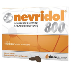 Confezione da 20 compresse di Shedir Nevridol 800, integratore ad azione antiossidante.