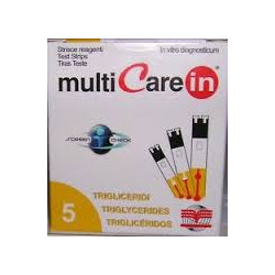 TEST TRIGLICERIDI MULTICARE IN STRISCE CON ASPIRAZIONE CAPIILLARE 5 PEZZI