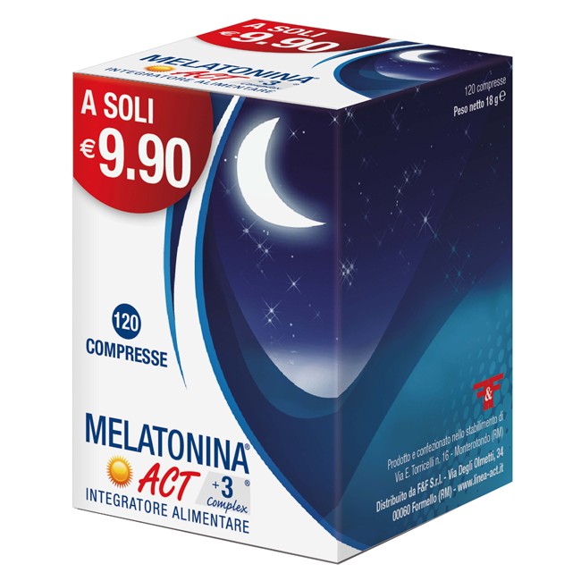 MELATONINA ACT 1MG +3 COMPLEX 120 COMPRESSE MELATONINA ACT 1MG +3 COMPLEX 120 COMPRESSE