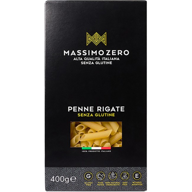 MASSIMO ZERO MEZZE PENNE RIGATE 400 G MASSIMO ZERO MEZZE PENNE RIGATE 400 G