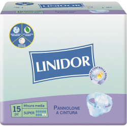 PANNOLONE LINIDOR SUPER PANNOLINO A CINTURA MM 15 PEZZI