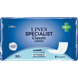 PANNOLONE RETTANGOLARE LINES SPECIALIST CLASSIC SENZA BARRIERA 30 PEZZI