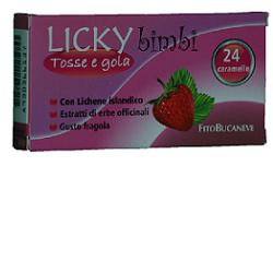 LICKY CARAMELLE BAMBINI PER TOSSE E GOLA FRAGOLA 70 G