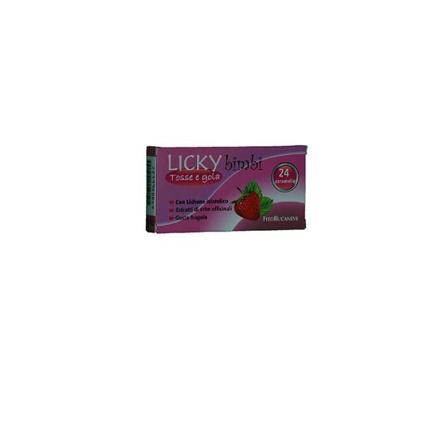 LICKY CARAMELLE BAMBINI PER TOSSE E GOLA FRAGOLA 70 G LICKY CARAMELLE BAMBINI PER TOSSE E GOLA FRAGOLA 70 G