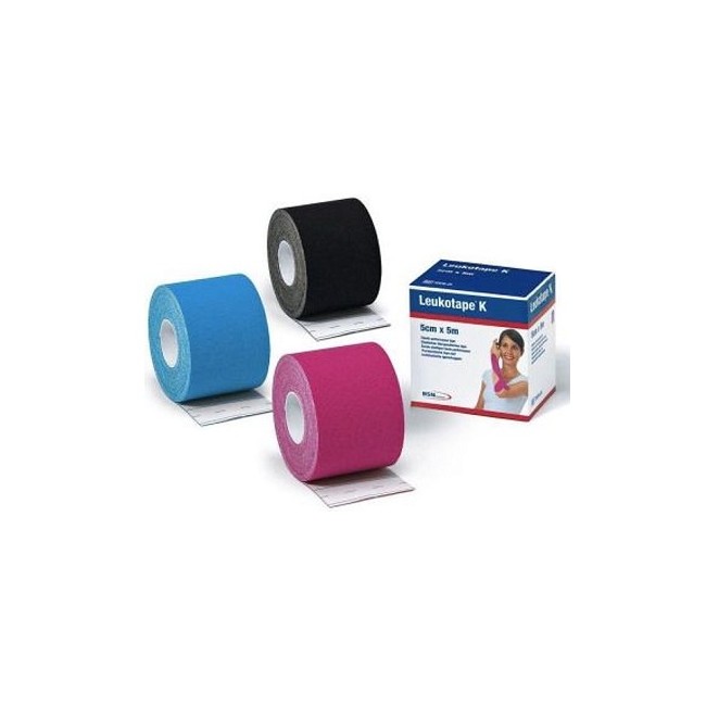 BENDA ADESIVA LEUKOTAPE K PER TAPING FISIOTERAPICO LARGHEZZA 5 CM LUNGHEZZA 5 M COLORE NERO IN ROTOLO BENDA ADESIVA LEUKOTAPE K PER TAPING FISIOTERAPICO LARGHEZZA 5 CM LUNGHEZZA 5 M COLORE NERO IN ROTOLO