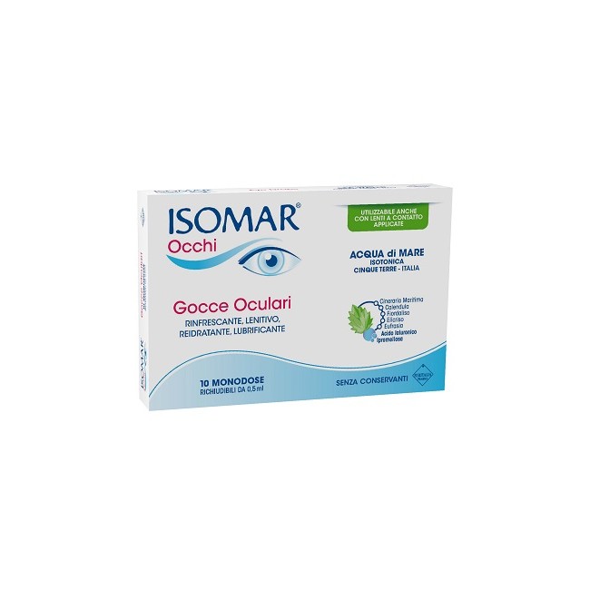 ISOMAR OCCHI GOCCE OCULARI ALL'ACIDO IALURONICO 0,20% 10 FLACONCINI ISOMAR OCCHI GOCCE OCULARI ALL'ACIDO IALURONICO 0,20% 10 FLACONCINI