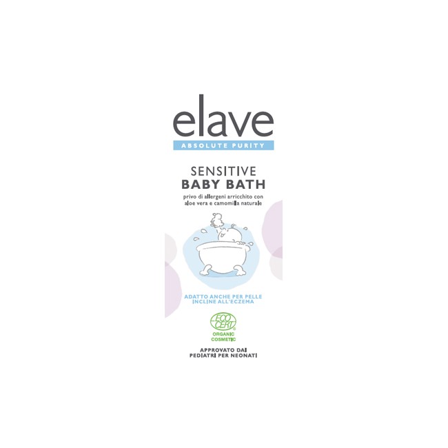 ELAVE BABY BATH DETERGENTE DELICATO CON CAMOMILLA E ALOE VERA BIOLOGICO 400 ML ELAVE BABY BATH DETERGENTE DELICATO CON CAMOMILLA E ALOE VERA BIOLOGICO 400 ML