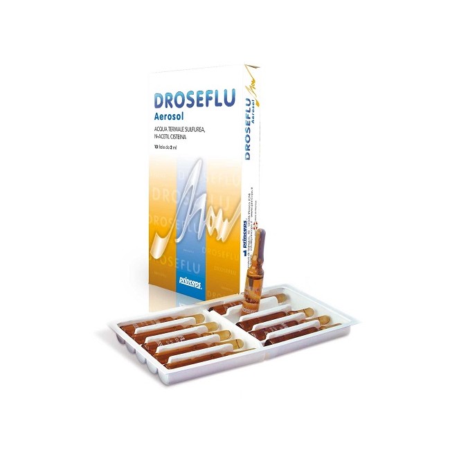 DROSEFLU FIALE AEROSOL ACQUA TERMALE SULFUREA 10 FIALE DA 2 ML DROSEFLU FIALE AEROSOL ACQUA TERMALE SULFUREA 10 FIALE DA 2 ML