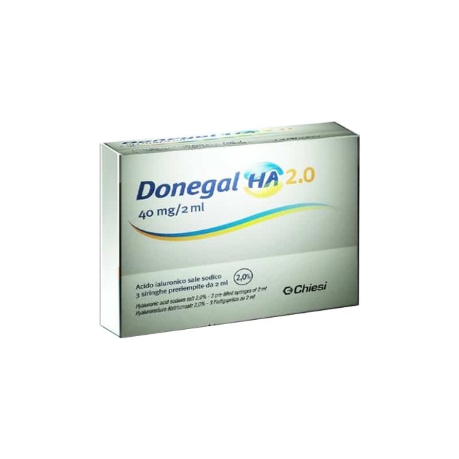 SIRINGA INTRA-ARTICOLARE DONEGAL HA 2.0 ACIDO IALURONICO 40 MG 2 ML 3 PEZZI SIRINGA INTRA-ARTICOLARE DONEGAL HA 2.0 ACIDO IALURONICO 40 MG 2 ML 3 PEZZI