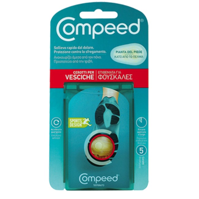 COMPEED CEROTTI PER VESCICHE PIANTA PIEDE SPORT 5 PEZZI COMPEED CEROTTI PER VESCICHE PIANTA PIEDE SPORT 5 PEZZI