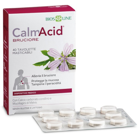 BIOSLINE CALMACID BRUCIORE 40 TAVOLETTE MASTICABILI BIOSLINE CALMACID BRUCIORE 40 TAVOLETTE MASTICABILI