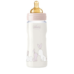 CHICCO BIBERON ORIGINAL 330ML TOUCH REGULAR GIRL CON TETTARELLA IN CAUCCIU'