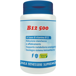Natural Point B12 Cianocobalamina Integratore Alimentare 100 Capsule Vegetali
