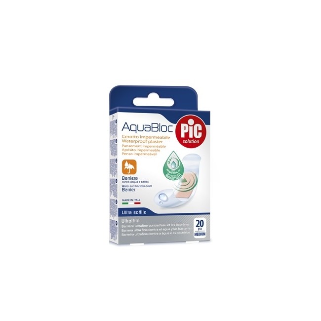 CEROTTO PIC AQUABLOC 19X72MM ANTIBATTERICO 20 PEZZI CEROTTO PIC AQUABLOC 19X72MM ANTIBATTERICO 20 PEZZI