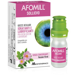 Flacone da 10 Ml di Afomill Sollievo gocce oculari lenitive per il benessere dell'occhio