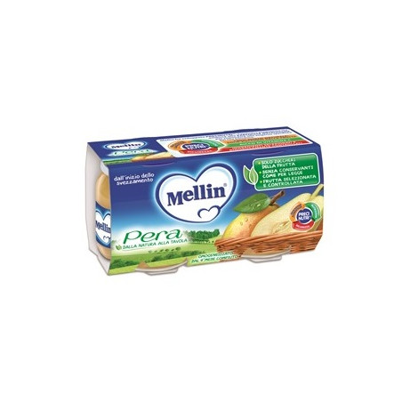 Mellin Omogeneizzati Di Frutta Pera 2x100g Mellin Omogeneizzati Di Frutta Pera 2x100g