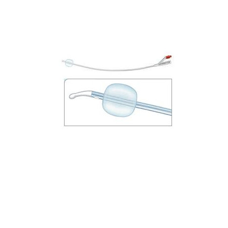 CATETERE FOLEY IN SILICONE PER ADULTI BRILLANT PLUS 2 VIE SENZA SCANALATURE CH16 LUNGHEZZA 41 CM PALLONCINO 10 ML PUNTA CILINDRI