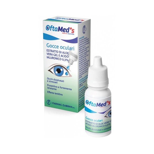OFTAMED'S GOCCE OCULARI OCCHI DISIDRATATI E STRESSATI ESTRATTO ALOE VERA GEL E ACIDO IALURONICO 0,3% 10 ML OFTAMED'S GOCCE OCULARI OCCHI DISIDRATATI E STRESSATI ESTRATTO ALOE VERA GEL E ACIDO IALURONICO 0,3% 10 ML