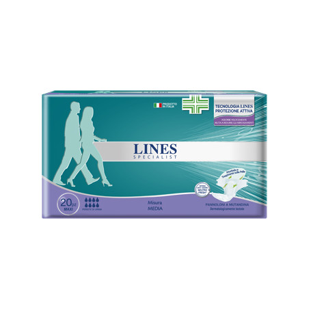 LINES SPECIALIS PANNOLONE A MUTANDINA MAXI MEDIA FARMA 20 PEZZI