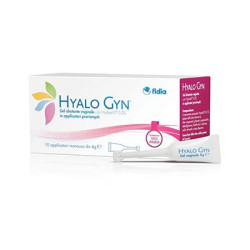 Confezione da 10 applicatori monodose di Hyalo Gyn gel idratante vaginale