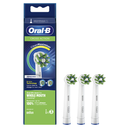 ORALB CROSS ACTION EB50 TESTINE PER SPAZZOLINO ELETTRICO 3 PEZZI