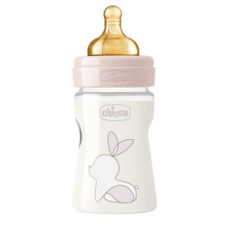 CHICCO BIBERON ORIGINAL 150ML TOUCH 1 FORO GIRL CON TETTARELLA IN CAUCCIU'