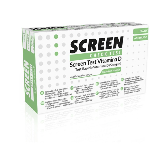 SCREEN TEST RAPIDO 25-IDROSSIVITAMINA D PUNGIDITO SCREEN 1 PEZZO TEST VITAMINA D SCREEN TEST RAPIDO 25-IDROSSIVITAMINA D PUNGIDITO SCREEN 1 PEZZO TEST VITAMINA D