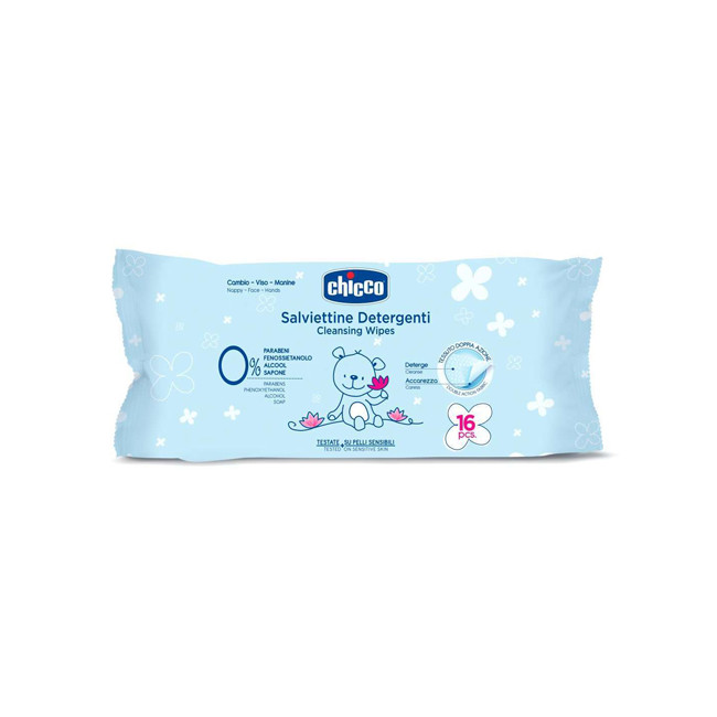 CHICCO COSMESI SALVIETTINE 16 PEZZI CHICCO COSMESI SALVIETTINE 16 PEZZI