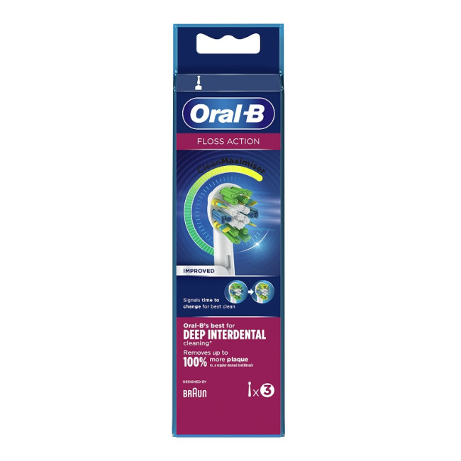 ORALB FLOSS ACTION EB25 TESTINA PER SPAZZOLINO ELETTRICO 3 PEZZI ORALB FLOSS ACTION EB25 TESTINA PER SPAZZOLINO ELETTRICO 3 PEZZI