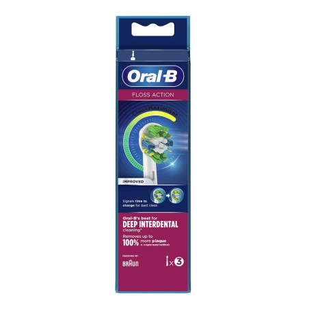 ORALB FLOSS ACTION EB25 TESTINA PER SPAZZOLINO ELETTRICO 3 PEZZI