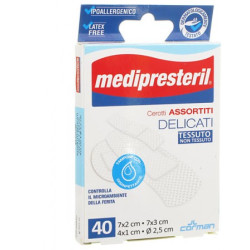 MEDIPRESTERIL CEROTTI DELICATI ASSORTITI 4 FORMATI 40 PEZZI