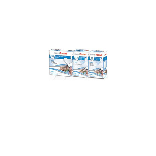 GARZA COMPRESSA STERILE MEDIPRESTERIL TESSUTO NON TESSUTO 18X40CM 12 PEZZI GARZA COMPRESSA STERILE MEDIPRESTERIL TESSUTO NON TESSUTO 18X40CM 12 PEZZI