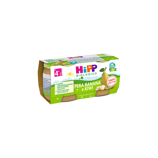 HIPP BIO OMOGENEIZZATO KIWI/BANANA/PERA 2X80 G HIPP BIO OMOGENEIZZATO KIWI/BANANA/PERA 2X80 G