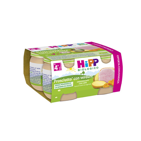 HIPP BIO HIPP BIO OMOGENEIZZATO PROSCIUTTO CON VERDURE 4X80 G HIPP BIO HIPP BIO OMOGENEIZZATO PROSCIUTTO CON VERDURE 4X80 G