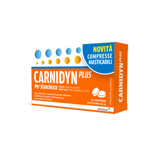 CARNIDYN PLUS 18 COMPRESSE MASTICABILI CARNIDYN PLUS 18 COMPRESSE MASTICABILI